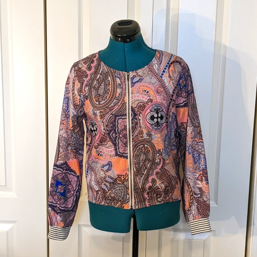 Ya Pei Paisley Bomber Jacket - Size Small